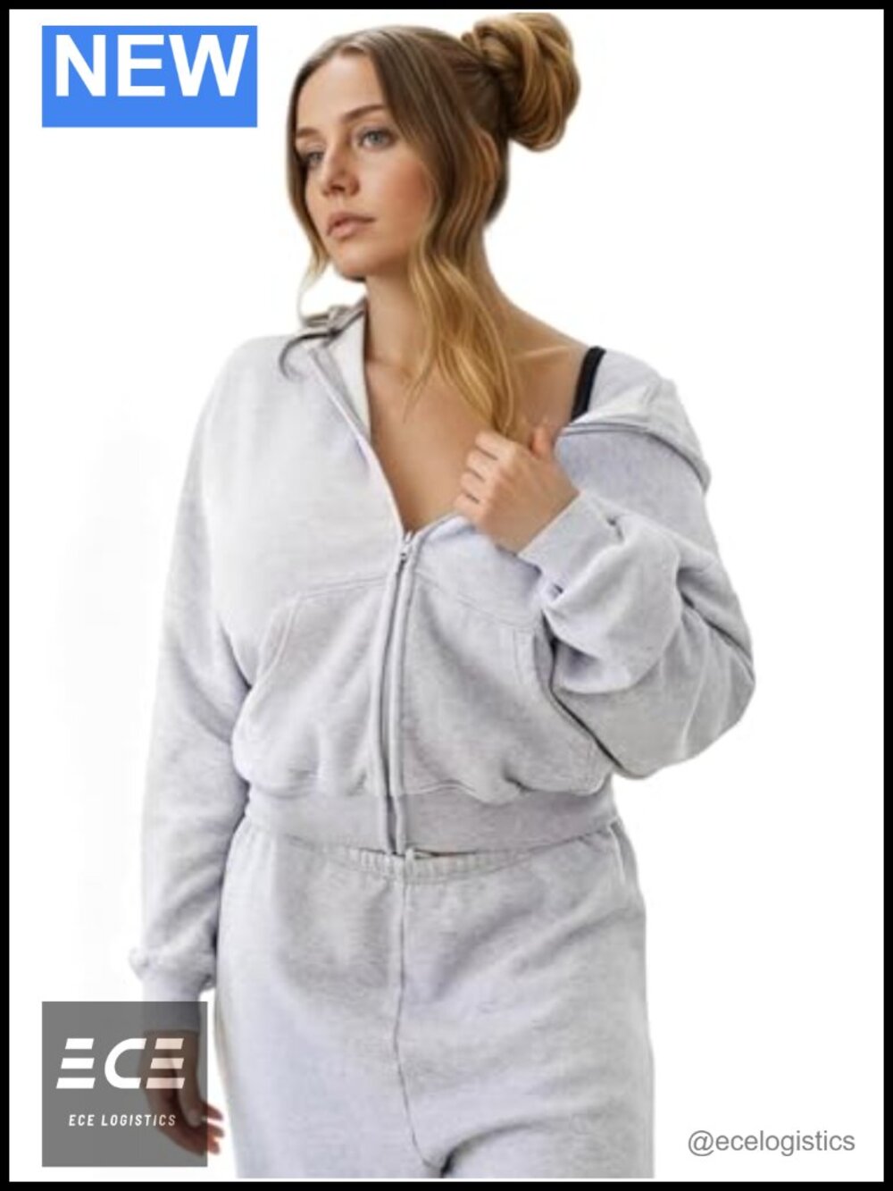 Women's Cotton Fleece Zip Up Hoodie Oversized Kangaroo Pocket Fall Coat